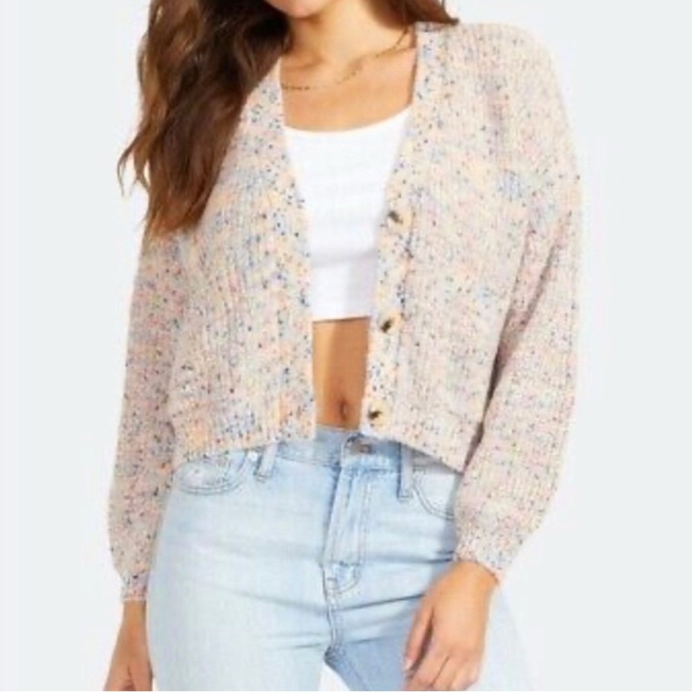 BB Dakota by Steve Madden Speckled Cardigan Sweater